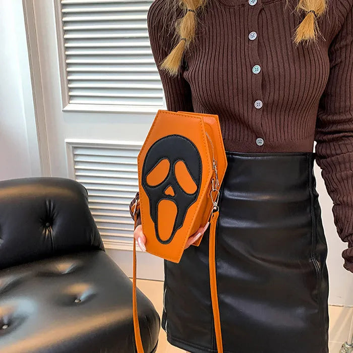 Halloween Coffin-shape Shoulder Bag Ghost Spider - Bellarte Enchanté Halloween Coffin-shape Shoulder Bag Ghost Spider